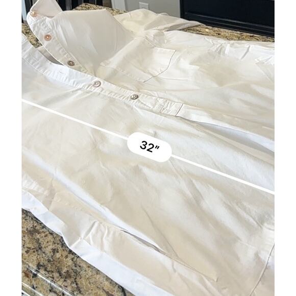 Tuckernuck White Cotton Poplin Callahan Shirt Dress Minimalist Crisp Size Medium - Picture 13 of 16